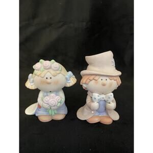 Bumpkins Bisque Bride & Groom Figurines Fabrizio George Good Cake Toppers